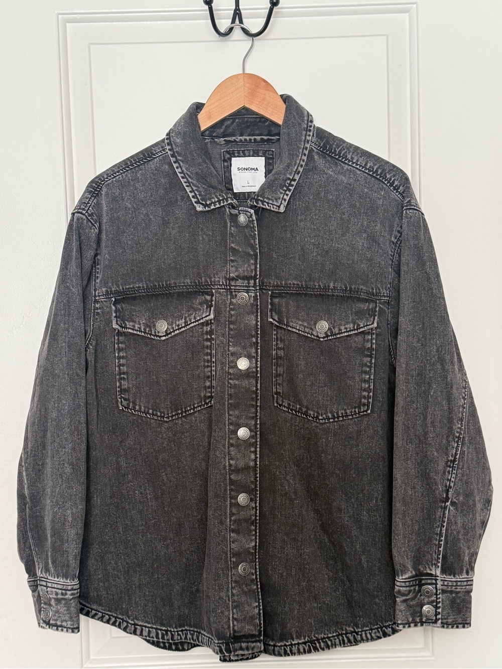 Sonoma Black Washed Denim Shacket